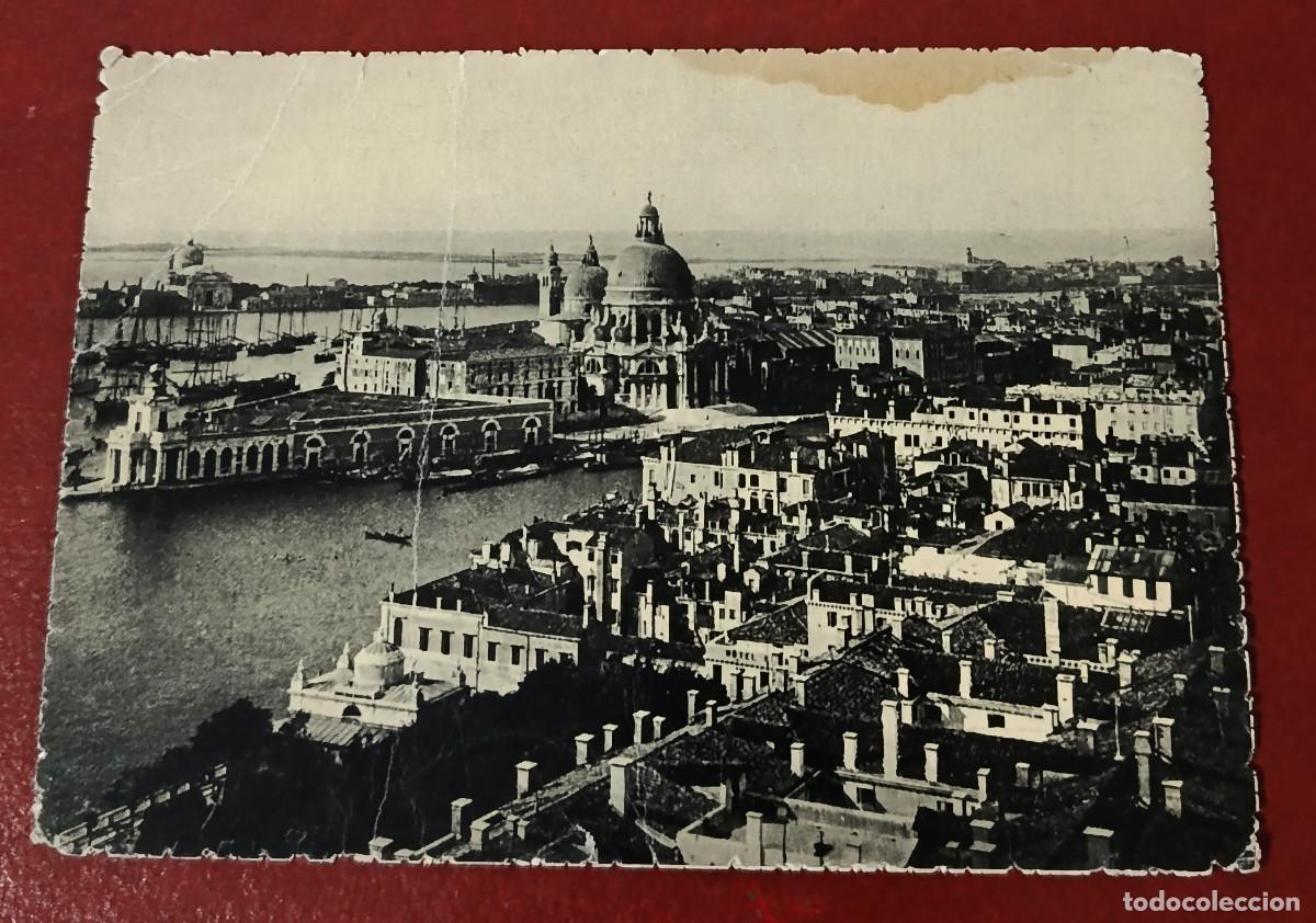 Postales: BLANCO Y NEGRO VENECIA DESDE EL CAMPANARIO BAS&Iacute;LICA SAN MARCOS - SANTA M&ordf; DE LA SALUTE - ITALIA