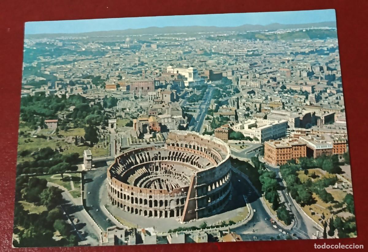 Postales: TARJETA POSTAL VISTA A&Eacute;REA PANOR&Aacute;MICA DEL COLISEO DE ROMA - ITALIA