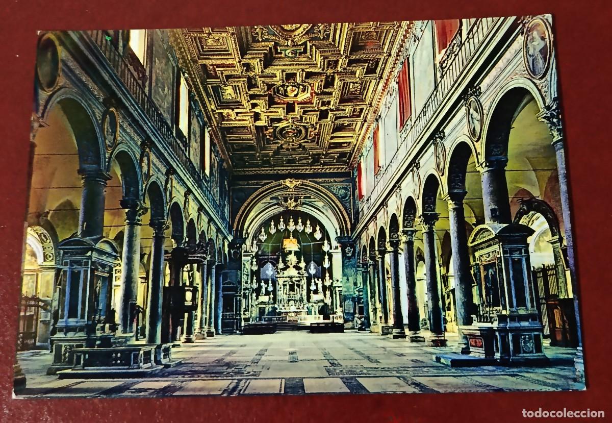Cartes Postales: TARJETA POSTAL INTERIOR BASILICA SANTA M&ordf; EN ARACOELI - COLINA DEL CAPITOLIO - ROMA - ITALIA