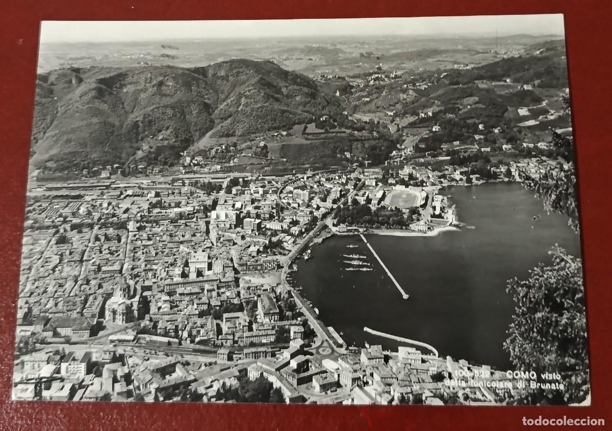 Cartes Postales: POSTAL BLANCO Y NEGRO CIUDAD DE COMO DESDE EL FUNICULAR DE BRUNATE - ITALIA 1958