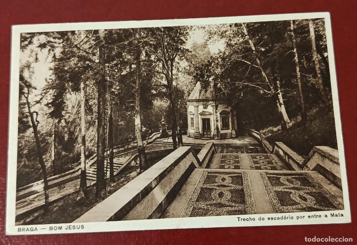 Postcards: POSTAL SEPIA TRAMO ESCALINATA BARROCA DEL SANTUARIO DEL BOM JESUS DO MONTE - BRAGA - PORTUGAL
