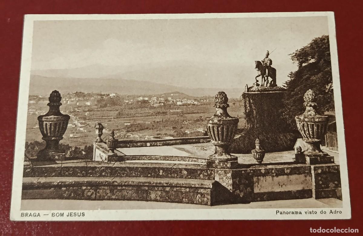 Postkarten: POSTAL SEPIA MIRADOR DESDE EL ATRIO DEL SANTUARIO DE BOM JESUS DO MONTE - BRAGA - PORTUGAL PPIO XX