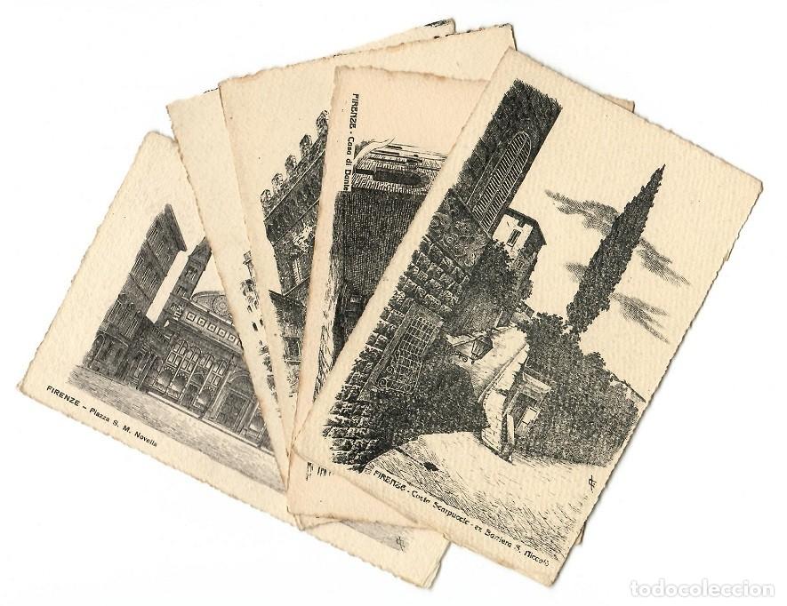 Postkarten: 5 Postales antiguas de Florencia (Italia) diferentes / Firenze Editore L. Tilli - Muy comercial