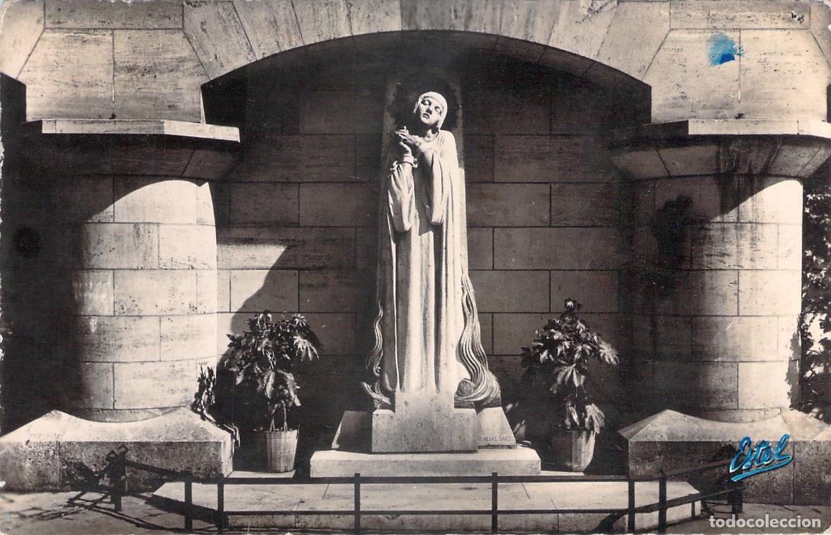 Postales: Postal de la estatua de Juana de Arco en Rouen, Francia