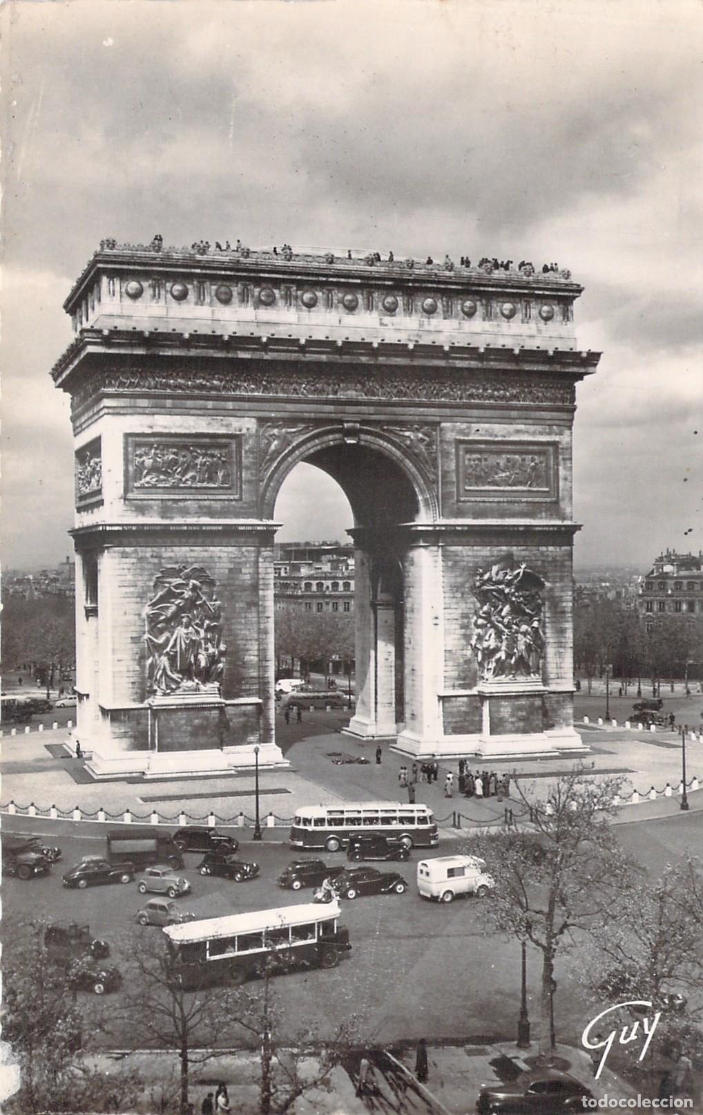 Postales: Postal del Arco del Triunfo en Par&iacute;s Francia