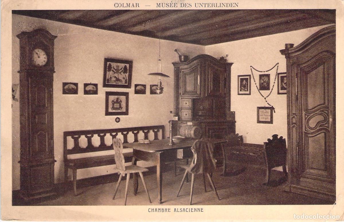 Postales: Postal antigua del Mus&eacute;e des Unterlinden en Colmar, interior alsaciano