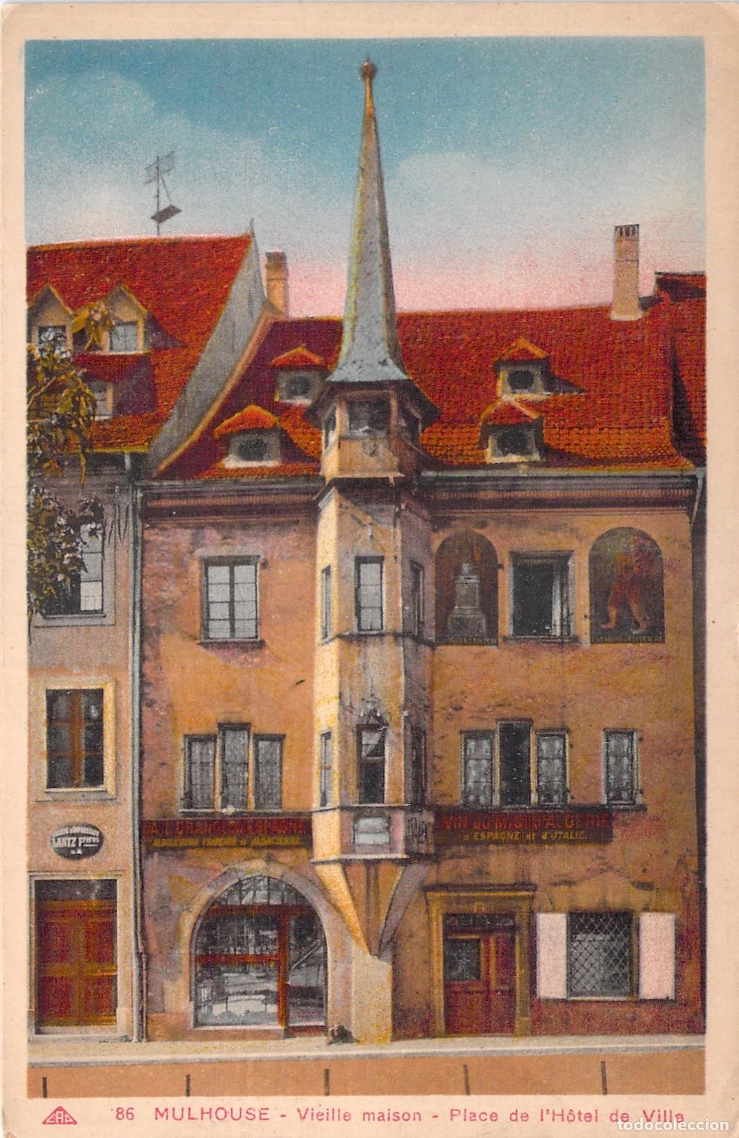 Postales: Postal de la Vieille Maison en Mulhouse, Alsacia, Francia