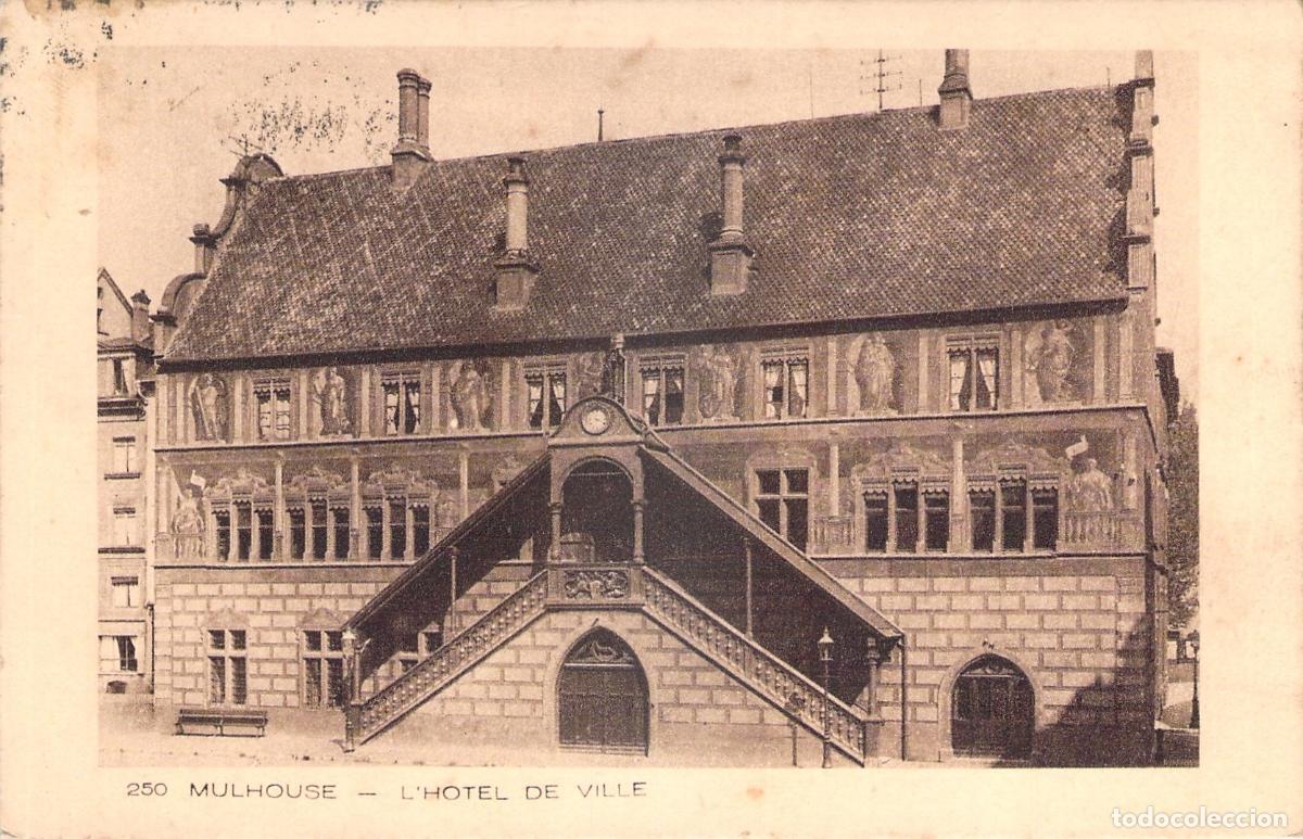 Postales: Postal de Mulhouse: L'H&ocirc;tel de Ville, Francia