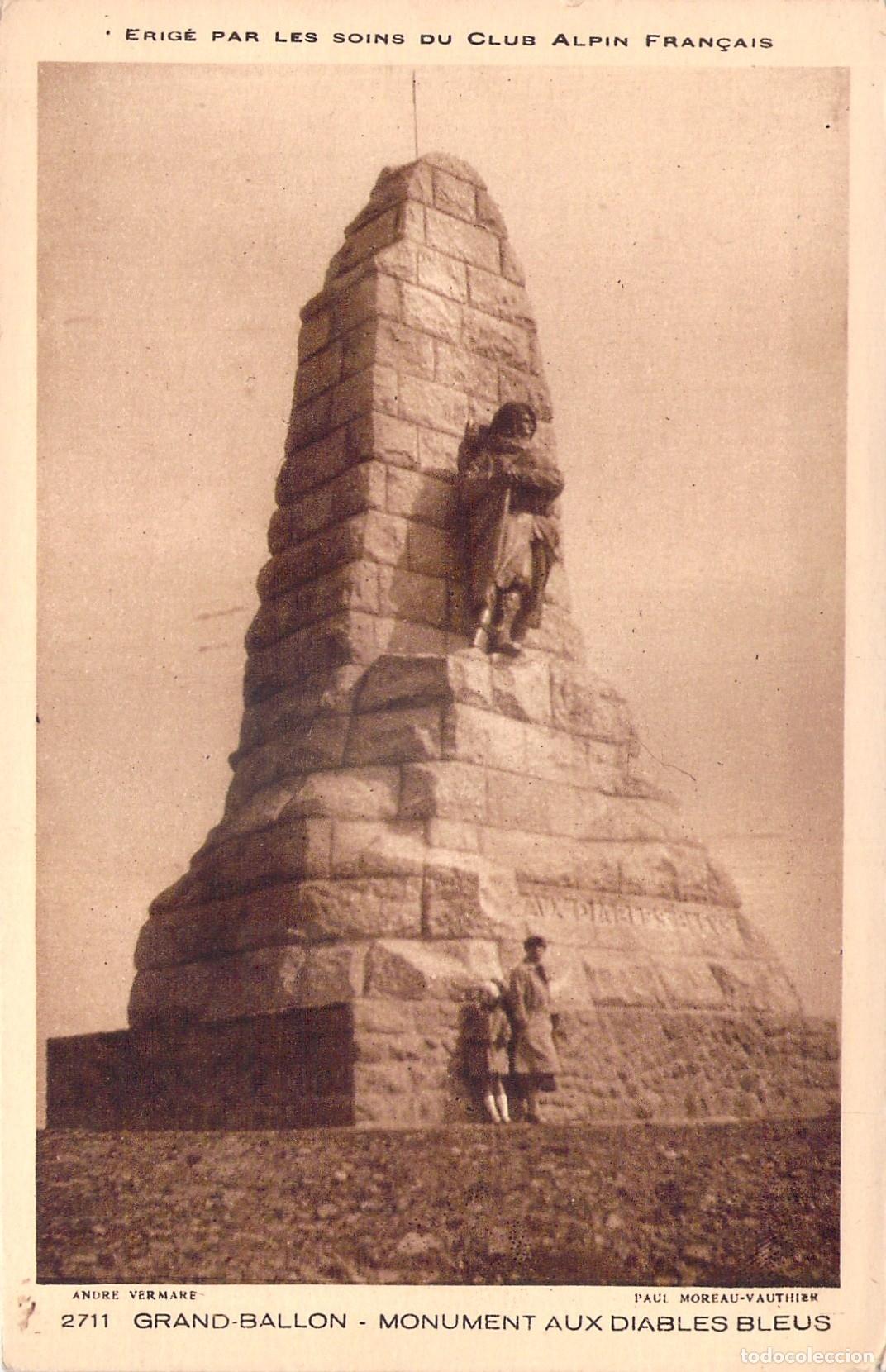 Postales: Postal del Monumento a los Diables Bleus en el Grand Ballon