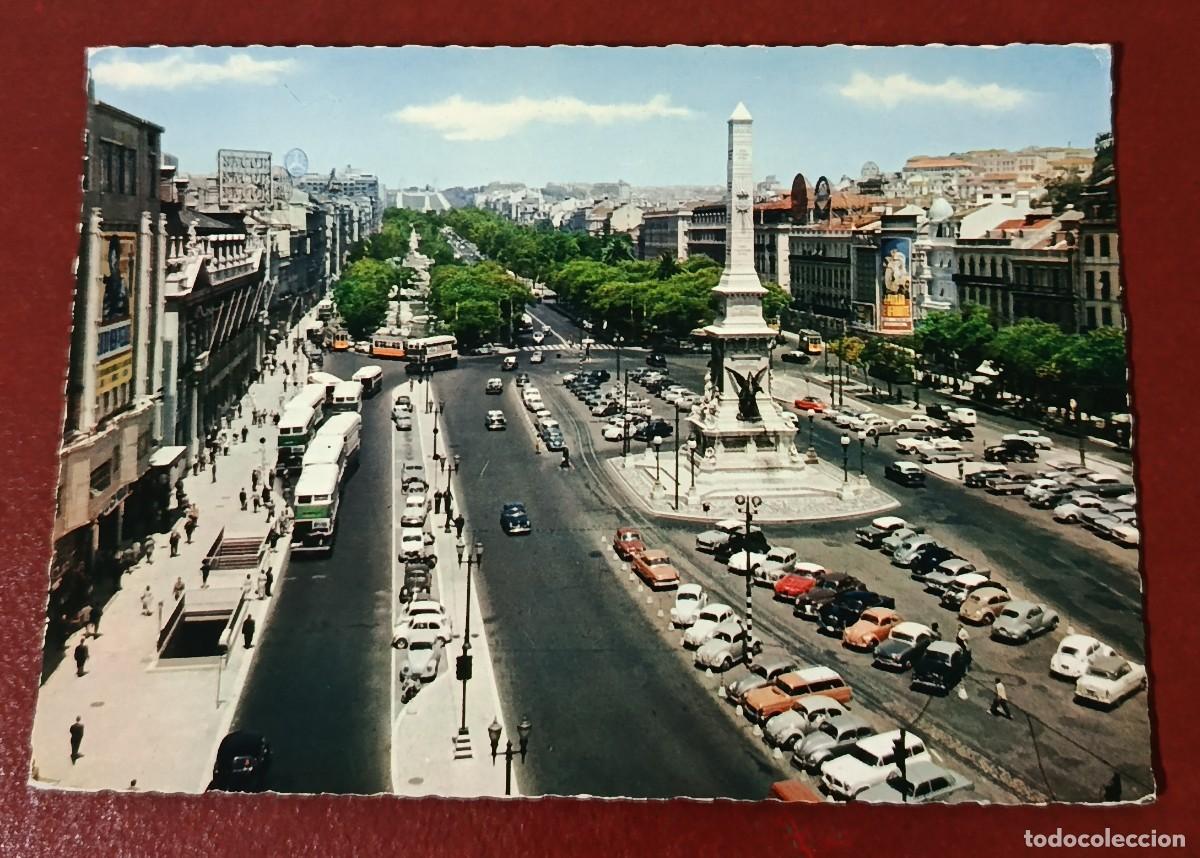 Postkarten: POSTAL VISTA AEREA DE PRACE LOS RESTAURADORES - AVDA DA LIBERDADE - LISBOA - PORTUGAL