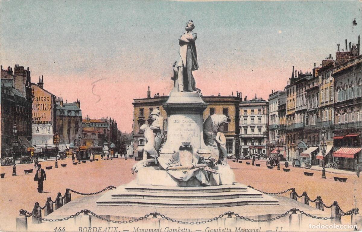 Postales: Postal de Bordeaux Monumento Gambetta