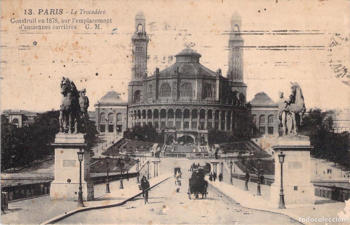 Postales: Postal de Paris: El Trocadero, arquitectura ic&oacute;nica francesa