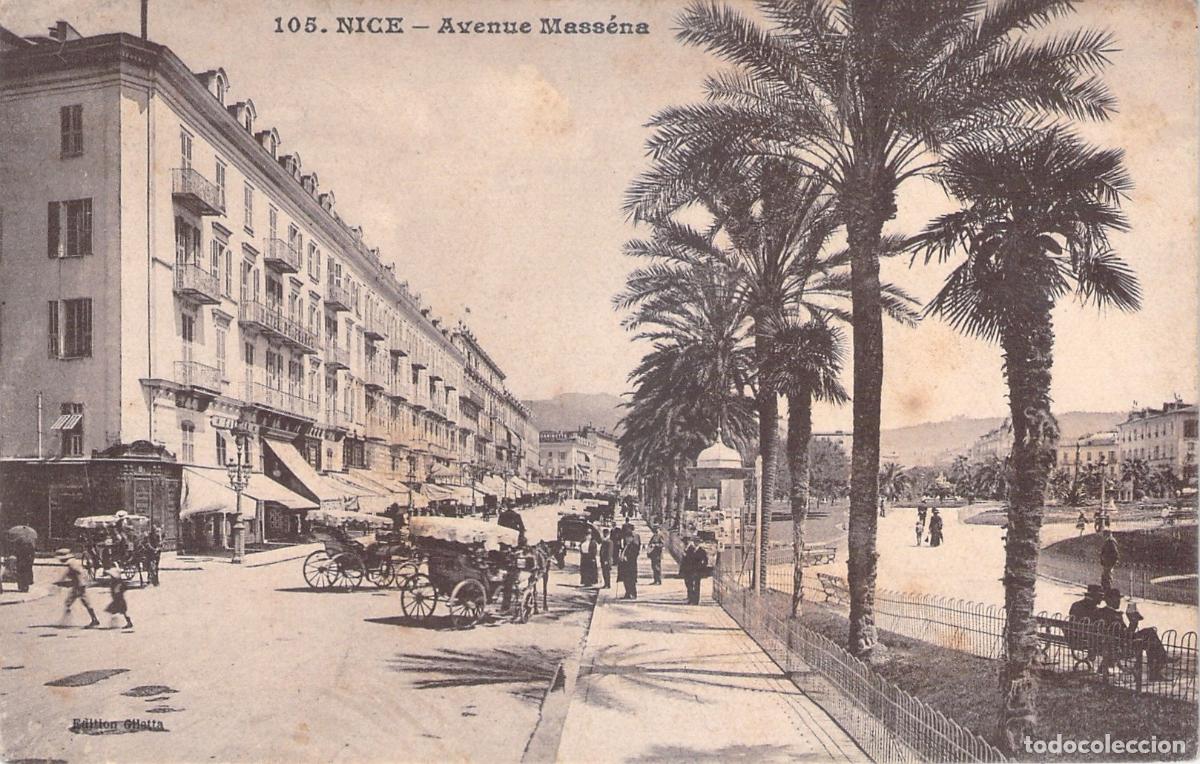 Postkarten: Postal de la Avenida Mass&eacute;na en Niza Francia