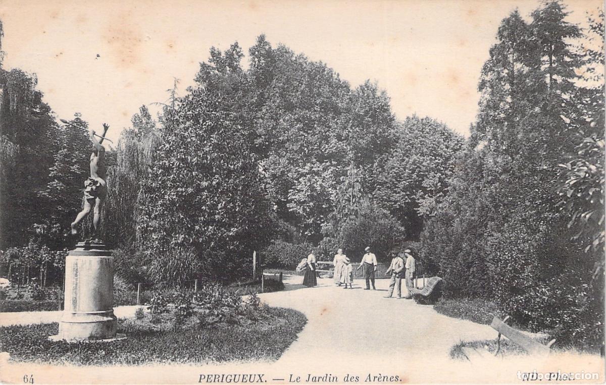 Postkarten: Postal de Perigueux, Jardin de las Arenas, Francia
