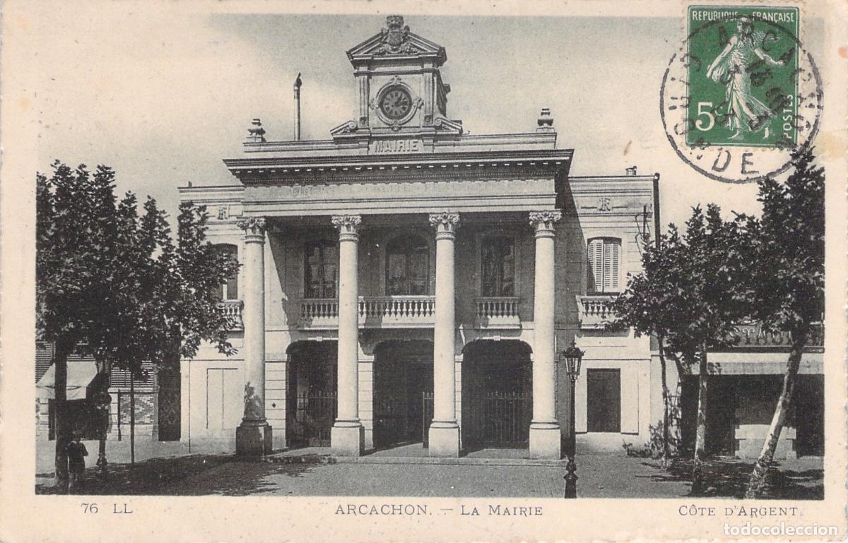 Postales: Postal de Arcachon, Francia, Ayuntamiento La Mairie