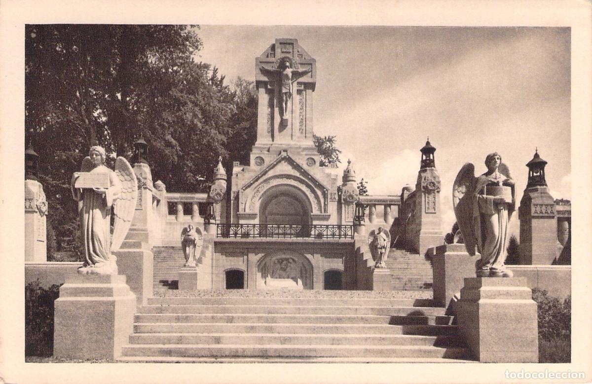 Postales: Postal de la Bas&iacute;lica de Lisieux y el Calvario en Francia