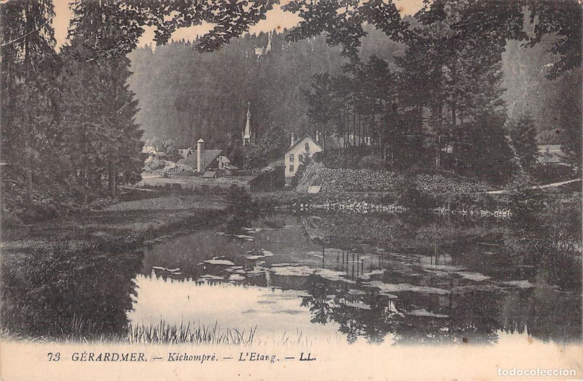 Postales: Postal de G&eacute;rardmer Kichompr&eacute; Estanque Francia