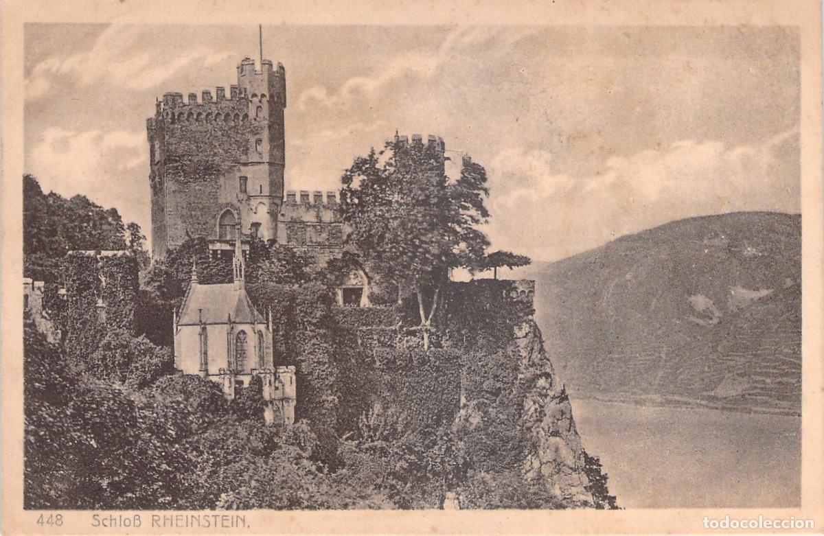 Postales: Postal del Castillo Rheinstein sobre el r&iacute;o Rin - Foto 1