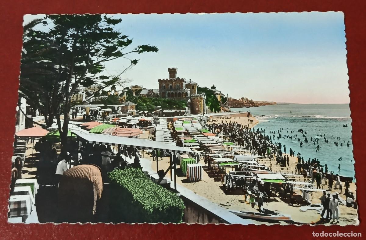 Cartes Postales: TARJETA POSTAL PRAIA DO TAMARIZ - ESTORIL - PORTUGAL 1955