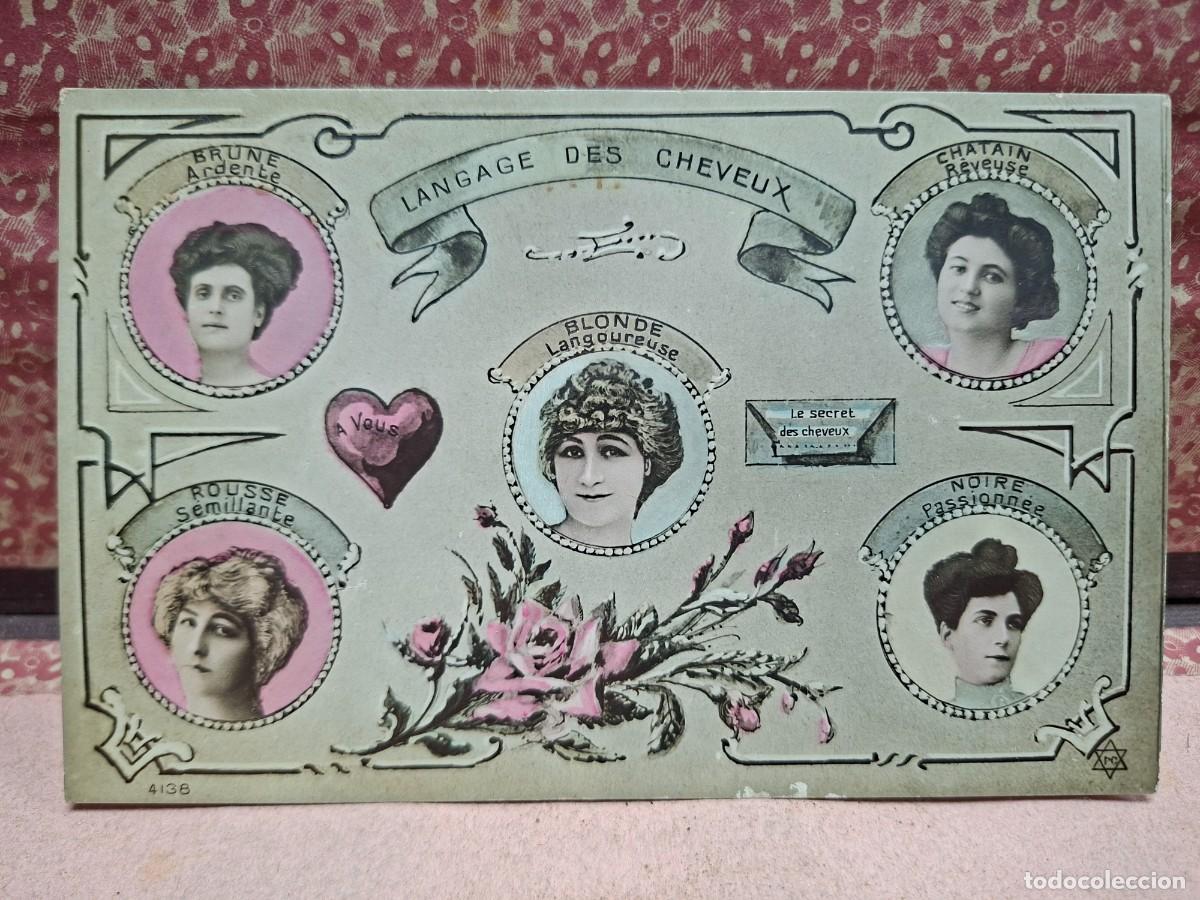 Postales: ANTIGUA POSTAL ROMANTICA LENGUAJE DEL CABELLO