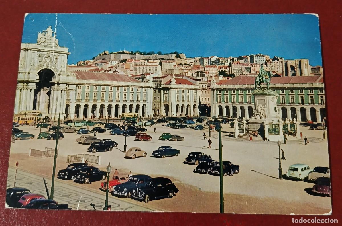 Postkarten: TARJETA POSTAL PRACA DO COMERCIO - FUNCIONABA COMO APARCAMIENTO - LISBOA - PORTUGAL 1960