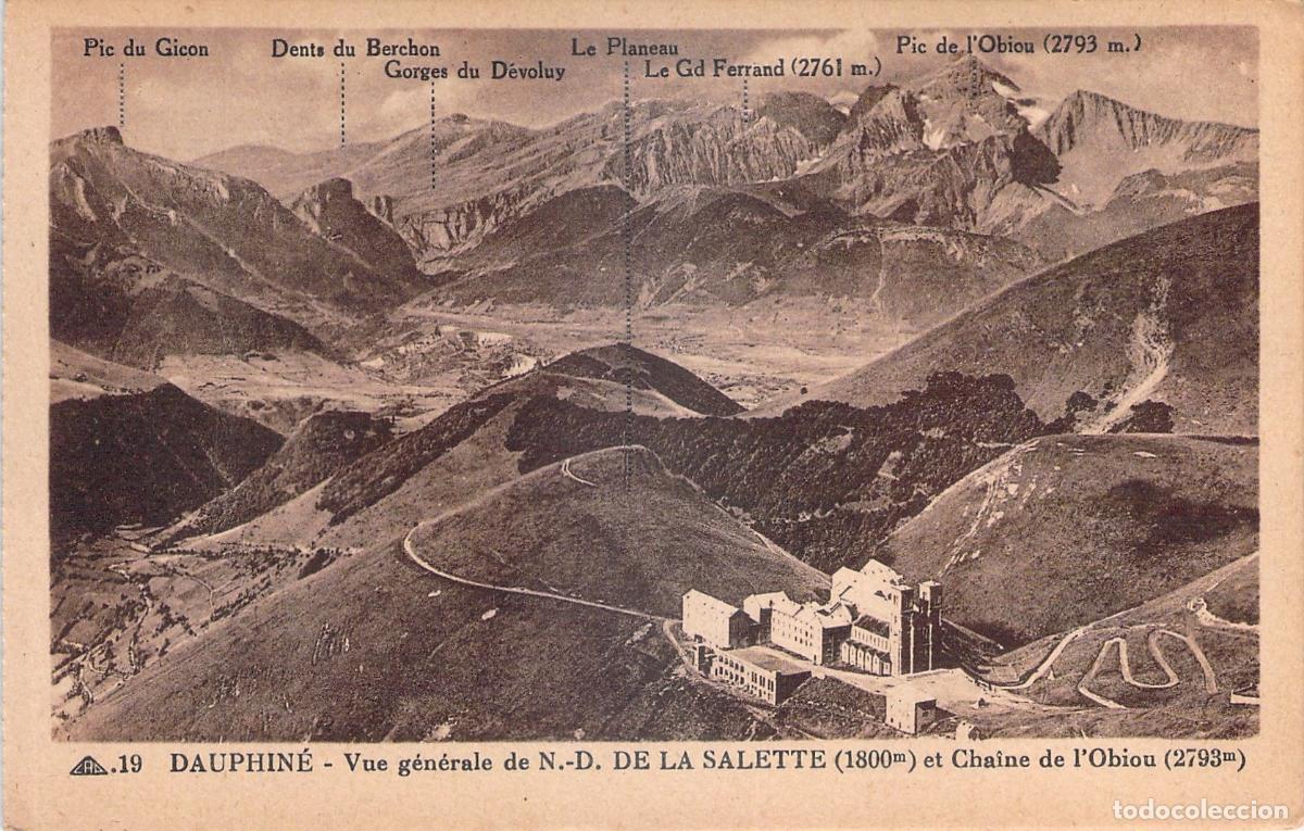 Cartes Postales: Postal de Notre-Dame de la Salette y la cadena monta&ntilde;osa del Obiou
