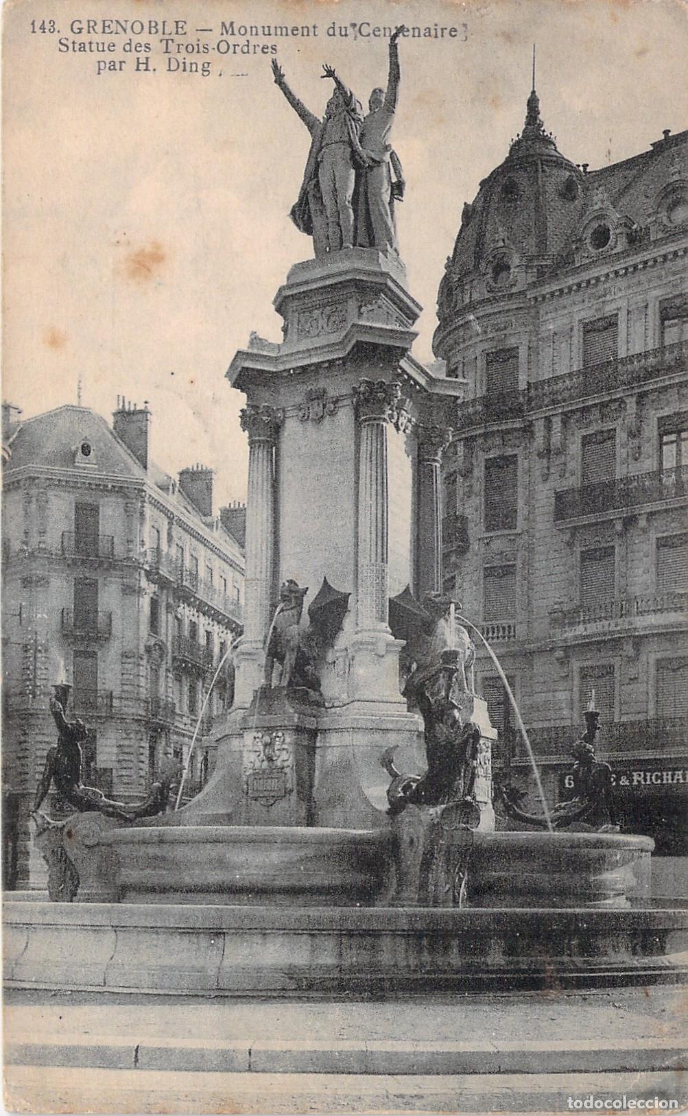 Postales: Postal de Grenoble Monumento del Centenario - Foto 1