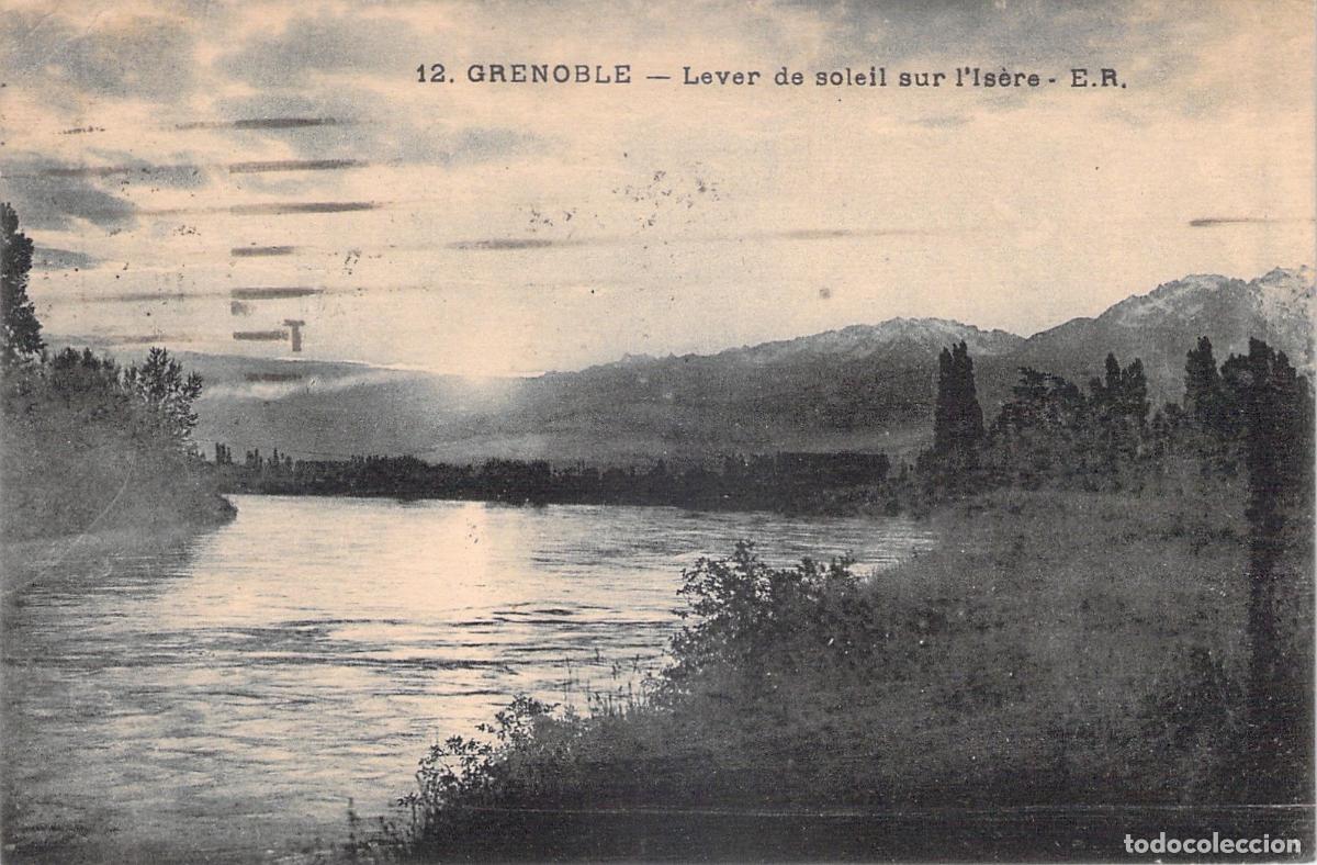 Cartes Postales: Postal de Grenoble amanecer sobre el r&iacute;o Is&egrave;re