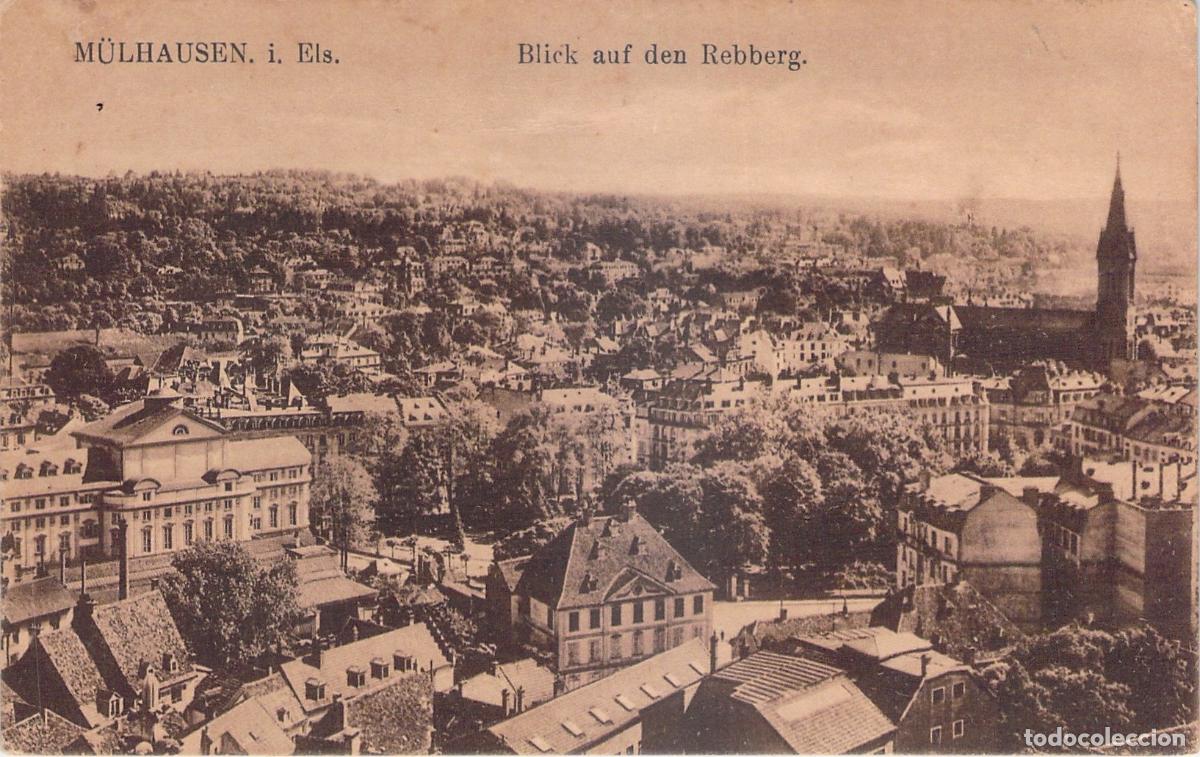 Postales: Postal de la vista panor&aacute;mica de Rebberg en Mulhouse