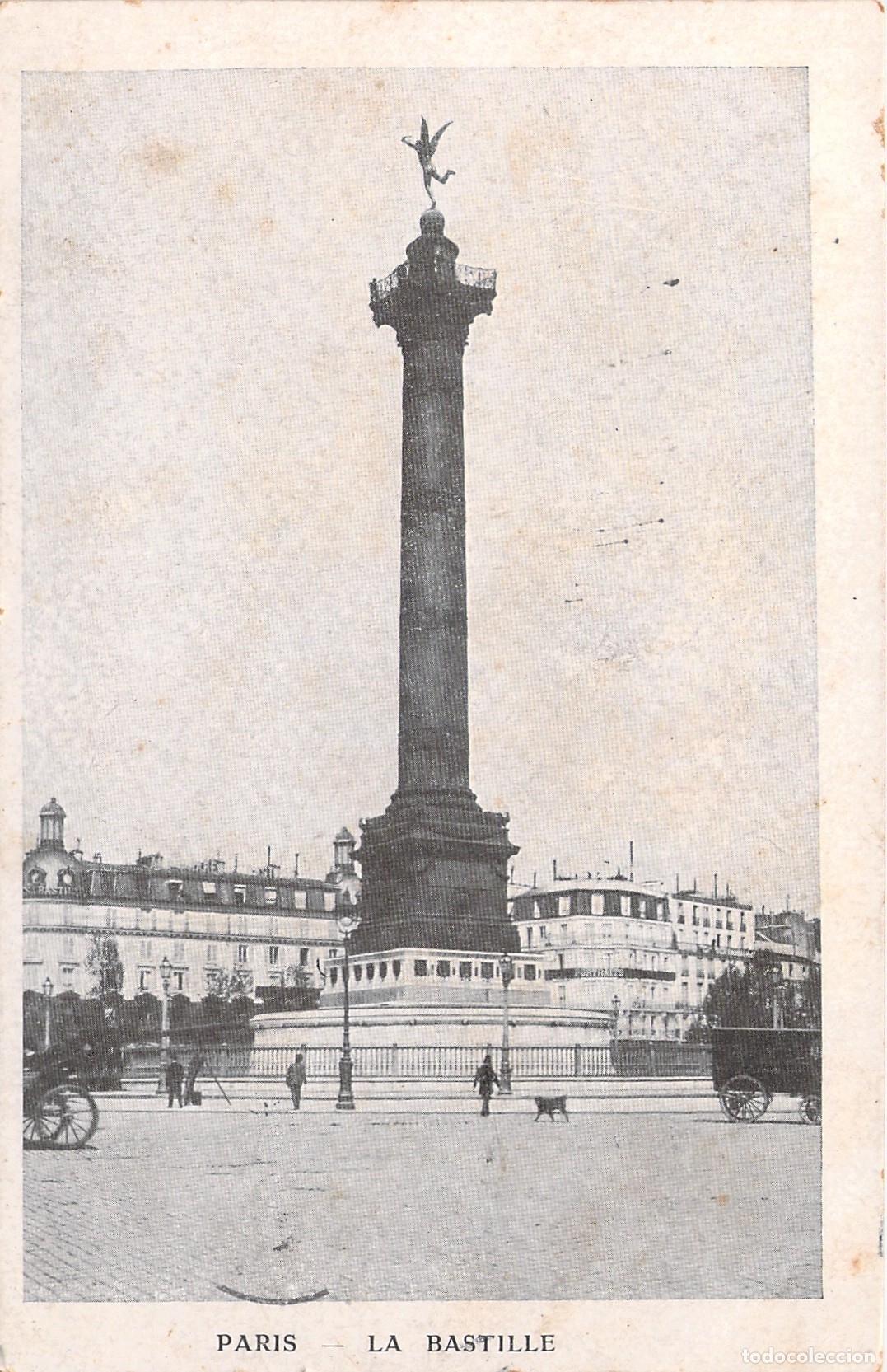 Postales: Postal de la Columna de Julio en la Plaza de la Bastilla, Par&iacute;s