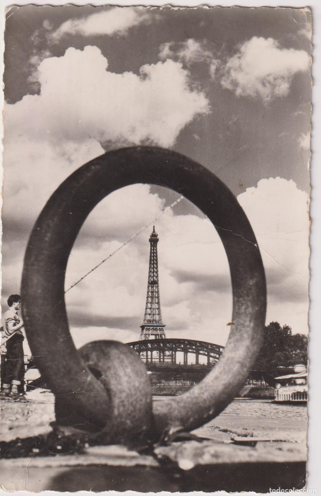 Postais: FRANCIA, PARIS, ARTISTIQUE, EL SENA Y LA TORRE EIFFEL &ndash; EDITIONS DU GLOBE N&ordm;203 &ndash; CIRCULADA