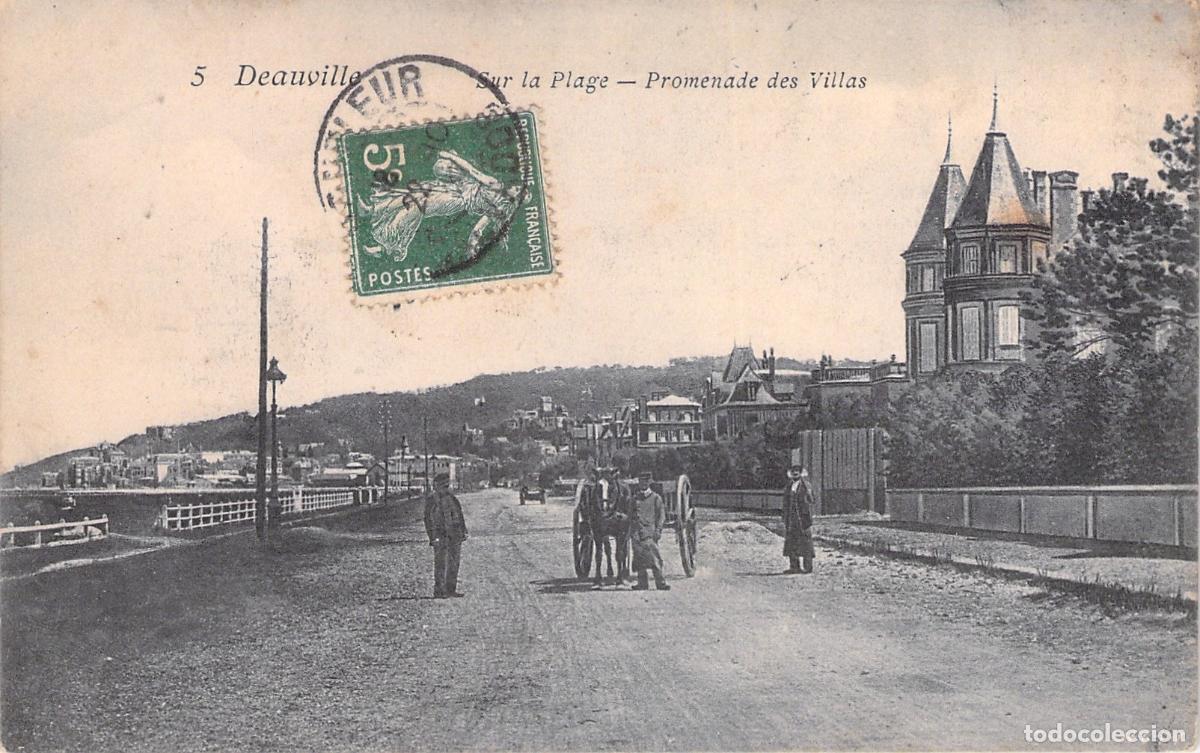 Postales: Postal de Deauville, Paseo de las Villas en la costa francesa