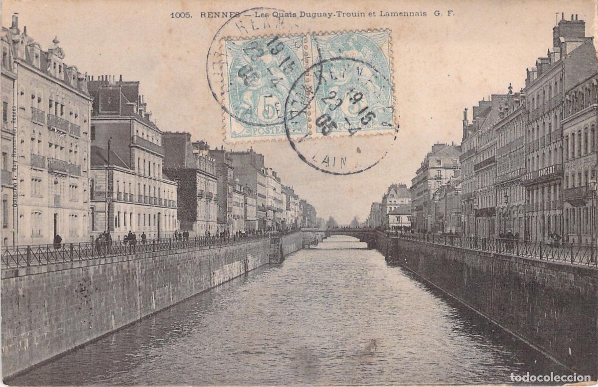Postales: Postal de Rennes Muelles Duguay-Trouin y Lamennais
