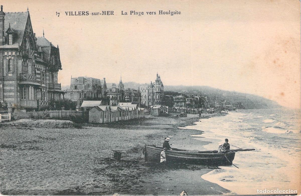 Postales: Postal de la playa de Villers-sur-Mer hacia Houlgate
