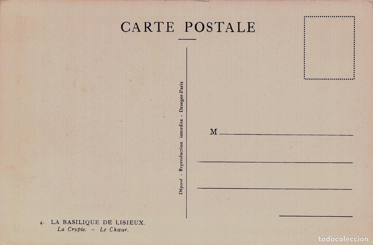 Postales: Postal de la Cripta y Coro de la Bas&iacute;lica de Lisieux - Foto 2