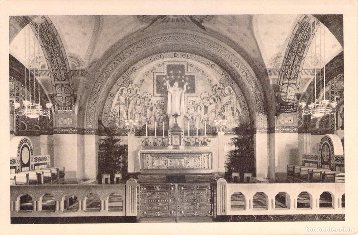 Postales: Postal de la Cripta y Coro de la Bas&iacute;lica de Lisieux