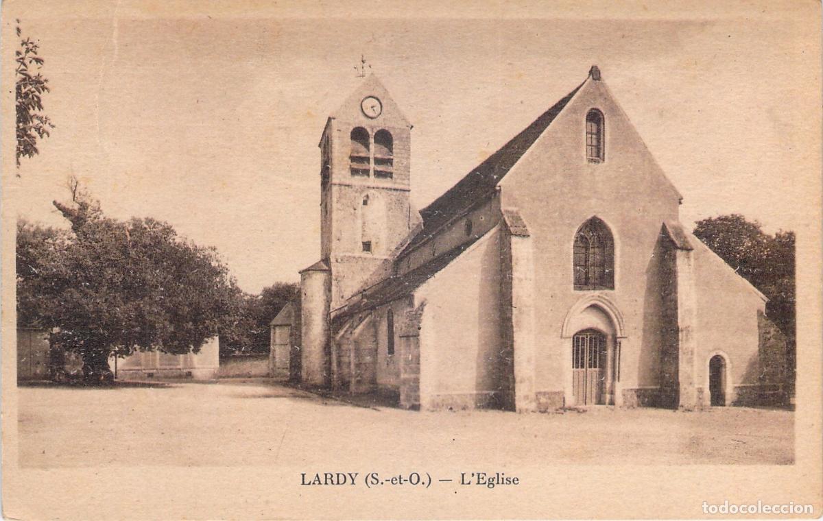 Postales: Postal de la Iglesia de Lardy, Francia
