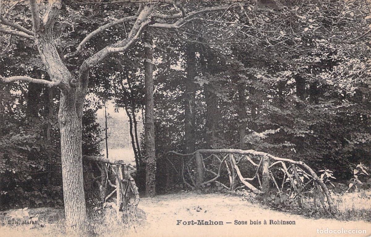 Cartoline: Postal de Fort-Mahon Paisaje del Bosque en Robinson