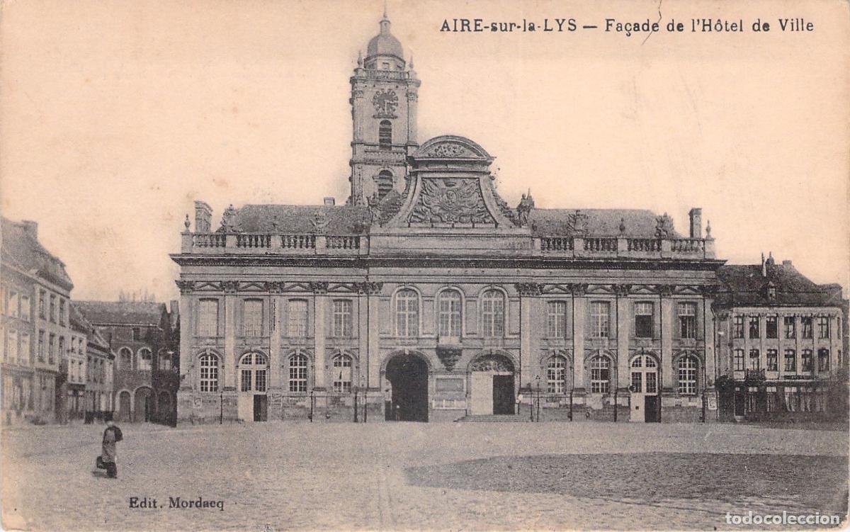 Cartoline: Postal de la Fachada del Ayuntamiento de Aire-sur-la-Lys, Francia