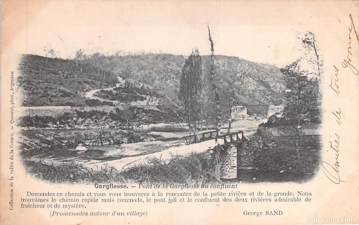 Cartoline: Postal de Gargilesse Puente de la Gargilesse Francia