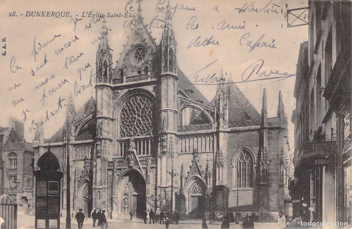 Cartoline: Postal de la Iglesia Saint-Eloi en Dunkerque Francia