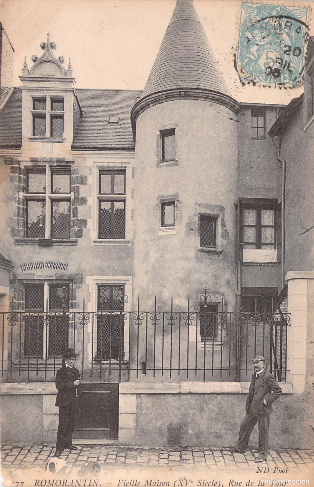 Postais: Postal de la Rue de la Tour en Romorantin Francia