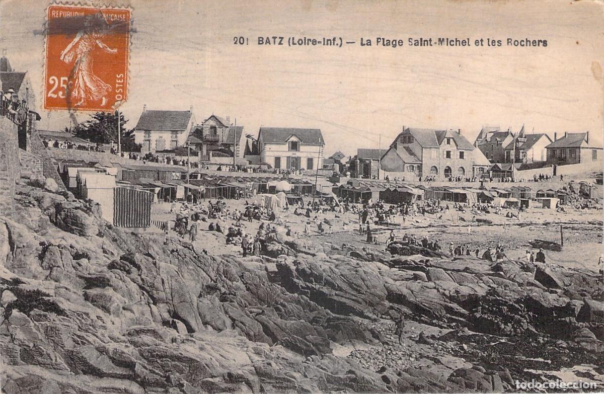 Postais: Postal de la Playa Saint-Michel en Batz-sur-Mer Francia
