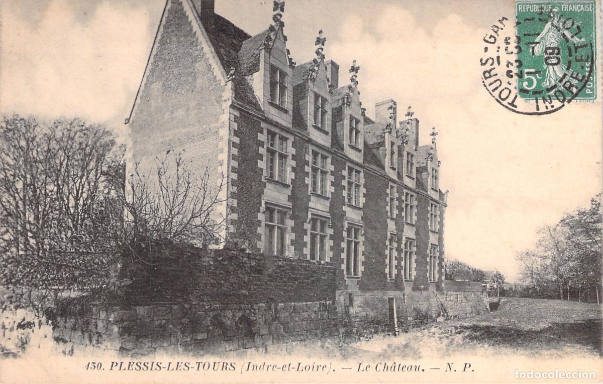 Postais: Postal del Castillo de Plessis-lez-Tours en Francia