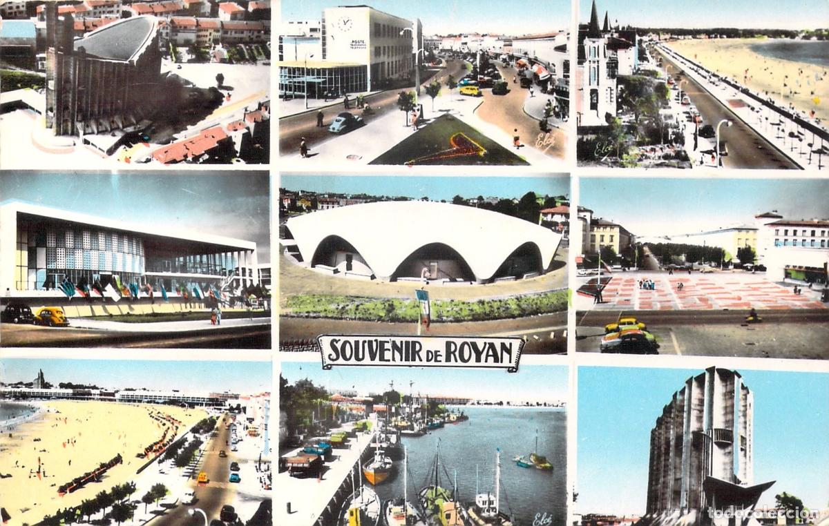 Postais: Postal de vistas m&uacute;ltiples de la ciudad de Royan en Francia