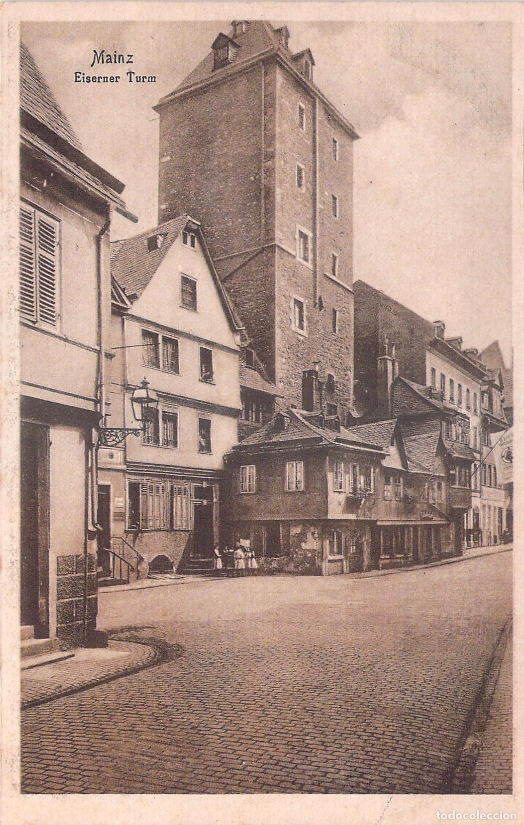 Cartoline: Postal de la Torre Eiserner Turm en Mainz, Alemania