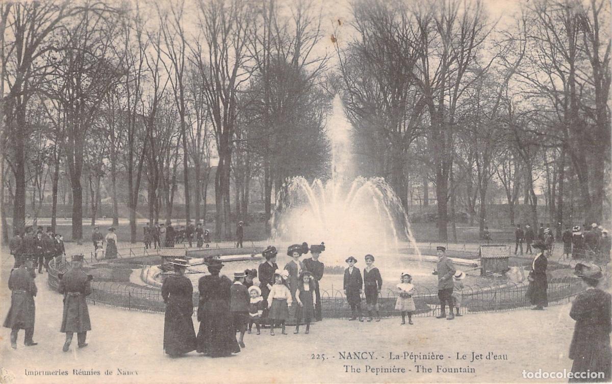 Postais: Postal de la Fuente en el Parque La P&eacute;pini&egrave;re en Nancy, Francia