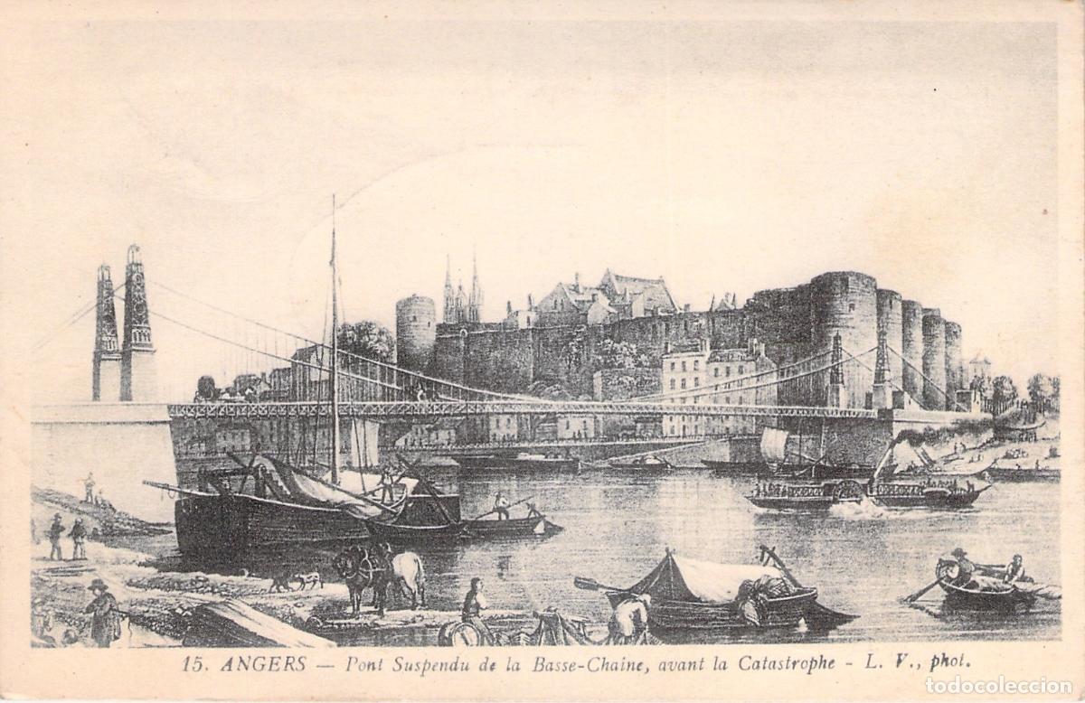 Postales: Postal de Angers Puente Colgante de la Basse-Chaine