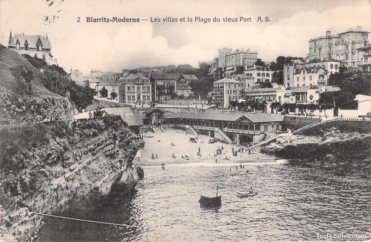 Postales: Postal de Biarritz Les Villas y la Playa del Viejo Puerto