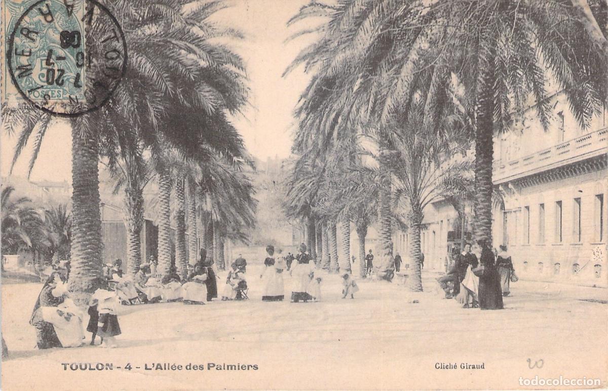Postales: Postal de L'All&eacute;e des Palmiers en Toulon, Francia